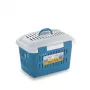 STEFANPLAST Transportavimo narvas Midi Gulliver 45x33x33cm Baltas/Mėlynas