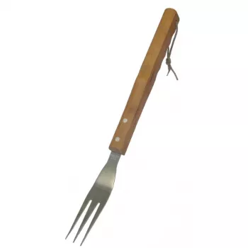 ASI COLLECTION Barbecue Fork 45 cm nerūdijančio plieno su medine rankena