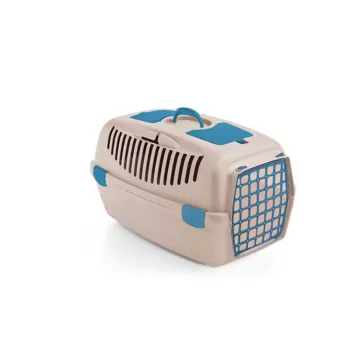STEFANPLAST Transport Cage Gulliver 2 su plastikinėmis durelėmis 55x36x35 cm White Travertine