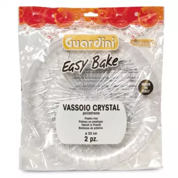 GUARDINI Easy Bake plastikiniai padėklai permatomi, 2 vnt. rinkinys Ø33cm