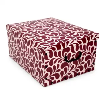 ORDINETT kartoninė dėžė 49x39x25cm Big Box Goccia, mėlyna/šviesiai pilka/bordo spalvos