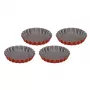 GUARDINI tartelių formelių rinkinys 4 vnt. Rossana Ø12x1,9 cm nepridegantis plienas antracito spalvos