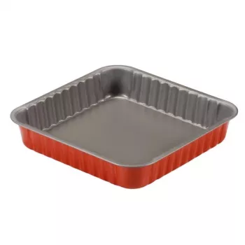 GUARDINI Rossana kvadratine pyragų forma 24x24x4,5 cm, neprideganti anglinio plieno