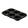 GUARDINI Gardenia 6 puodelių keksiukų forma 27 x 18,5 x 2,9 cm anglinis plienas su nepridegančia danga