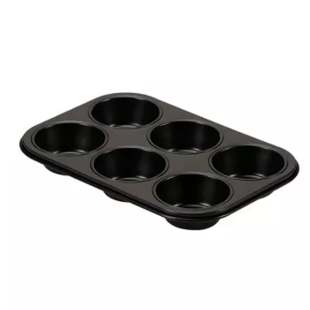 GUARDINI Gardenia 6 puodelių keksiukų forma 27 x 18,5 x 2,9 cm anglinis plienas su nepridegančia danga