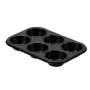 GUARDINI Gardenia 6 puodelių keksiukų forma 27 x 18,5 x 2,9 cm anglinis plienas su nepridegančia danga