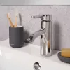 TATAY Tube dantų šepetėlių laikiklis, keramikinis, antracito pilkos spalvos, talpina 4 šepetėlius