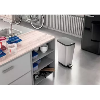 KIS Pedal Bin Metallic Chic šiukšlių dėžė L 45L Steel Grey