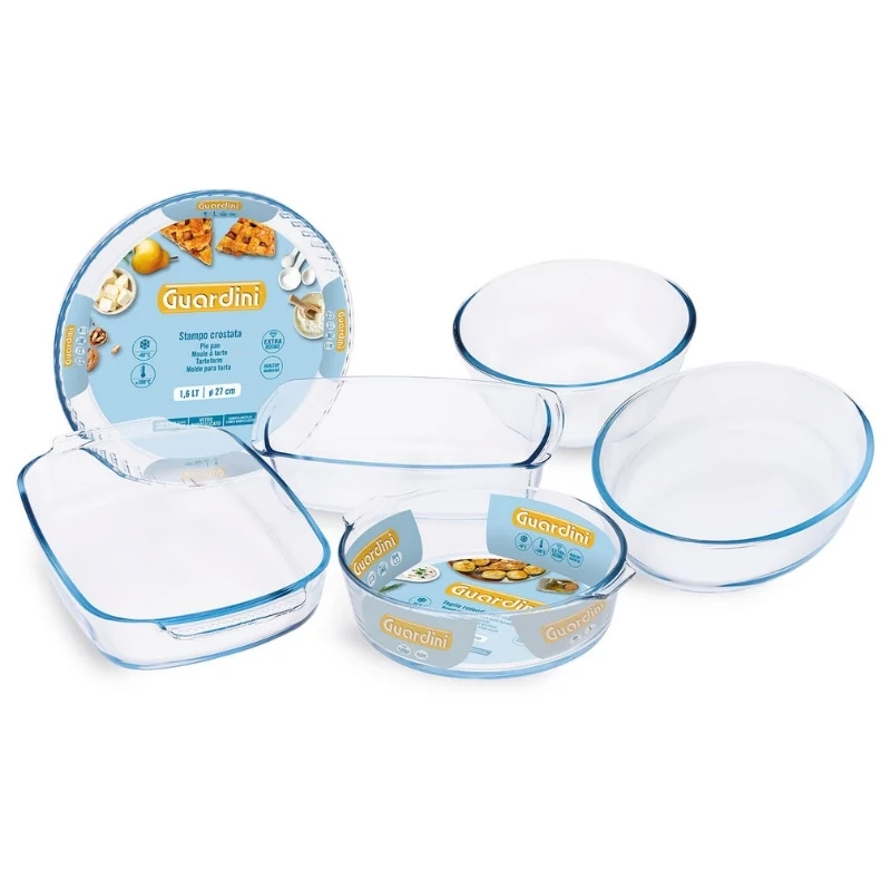 GUARDINI stiklinė kepimo forma stačiakampė borosilikatinis stiklas 34x22,5x6 cm / 2,7 L