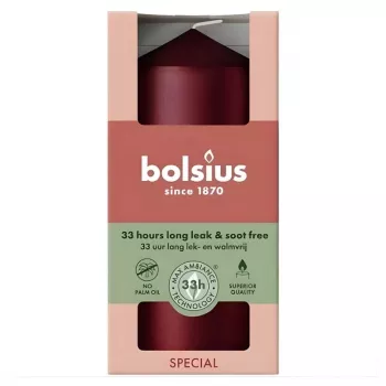 BOLSIUS LED žvakė cilindro formos Ø120x58mm Metallic Red