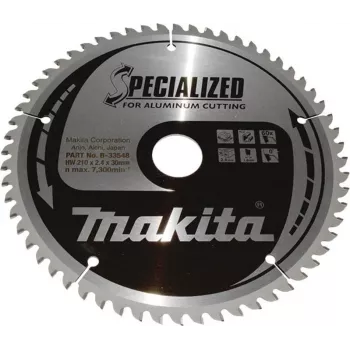 Makita B-33548 SPECIALIZED diskinis pjūklas 210 x 30 mm, 60 dantų, TCT, ATB, medienai ir laminatui