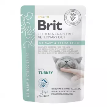 BRIT VD Urinary and Stress Relief maistas katėms – šlapias maistas – 12x85g