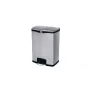 Rubbermaid Slim Jim 90L nerūdijančio plieno šiukšlių konteineris su pedalu, sidabrinis/juodas, priekinis pedalas 1901999