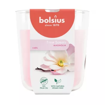 BOLSIUS True Scents kvapni žvakė stiklinėje - Magnolija, Ø97x85 mm