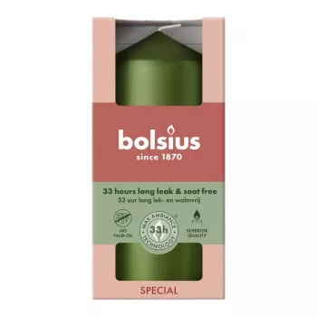 BOLSIUS LED žvakė cilindro formos Ø120x58mm Metallic Green