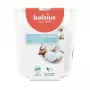 Bolsius True Scents kvapioji žvakė stikliniame inde, Fresh Cotton, Ø97x85 mm