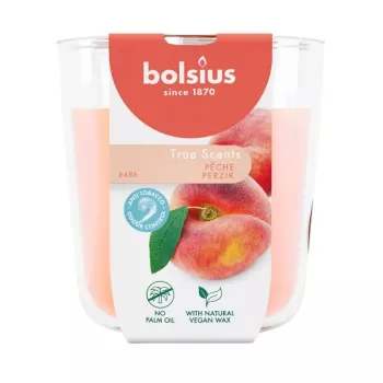 BOLSIUS True Scents kvapni stiklinė žvakė Peach Ø97x85mm
