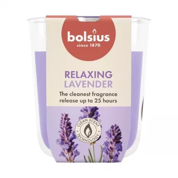 BOLSIUS True Scents kvapioji žvakė stiklinėje, levandų kvapo, Ø80x73mm