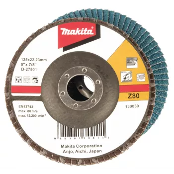Makita D-27501 žiedinis šlifavimo diskas 125 mm, cirkonio oksido, grūdėtumas 80, kūginis