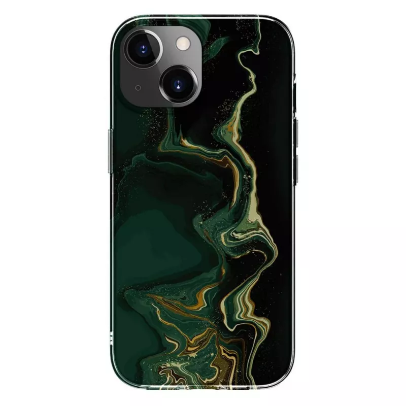 Evelatus Apple iPhone 15 PC Marble Dark Green dėklas