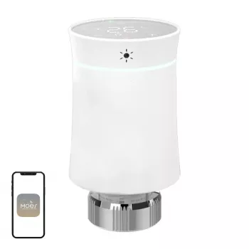 MOES TRV BY100 ZigBee jutiklinis termostatinis radiatoriaus vožtuvas