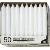PAPSTAR baltos lazdyno formos žvakės, 196 mm aukščio, 22 mm skersmens, 100 vnt., parafinas, 7 h degimo laikas