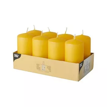 PAPSTAR auksinės geltonos spalvos stulpinė žvakė 10 cm