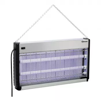 Bartscher IV-65 elektrinis vabzdžių naikintuvas, 2x15 W UV-A lempos, 150 m² aprėptis, 2500 V tinklelis, montuojamas ant sienos / pastatomas, aliuminis / plastikas