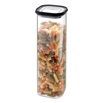 GEFU PANTRY stačiakampė talpa 2,5 L, juoda, permatoma, 1 vnt.