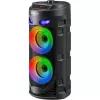 Defender CRASHBOOM 16W nešiojamas Bluetooth garsiakalbis su karaokė, FM, LED, TWS, mikrofonu ir nuotolinio valdymo pultu - juodas