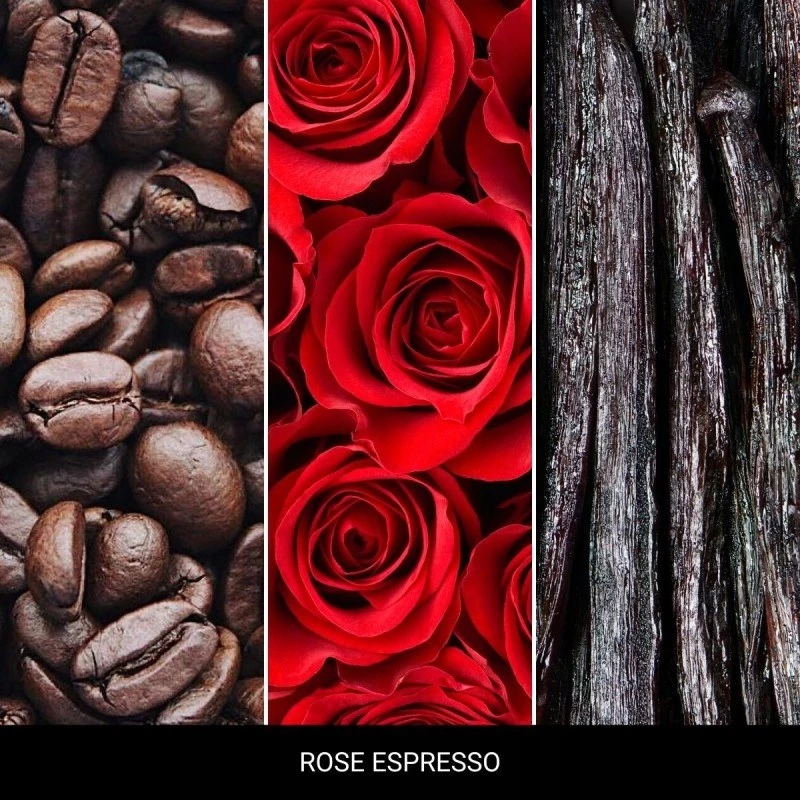 Millefiori White Rose Espresso kvapų šalinimo įtaisas automobiliui su ventiliacijos angos laikikliu