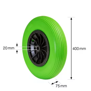 Wagner Design Yourself RO 8402 kieta guminė ratai 260 mm, 120 kg, žalia