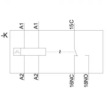 Siemens 3RP25551AW30 Asimetrinis mirksėjimo laiko relė, 24-240 V AC/DC, 2 CO, 0,05 s - 100 h, DIN bėgiui