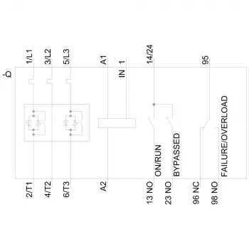 SIEMENS Sirius 3RW4037-1 (3RW40371BB04) minkšto paleidimo starteris, 30 kW, 400 V, 24 V AC/DC