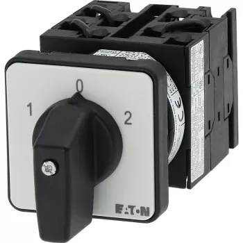 Eaton T0-4-8441/E 3 polių ON-OFF kumštelinis jungiklis, 20A, 690V, IP65, juodas/baltas 043595