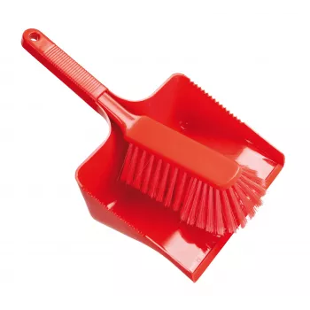 Haug Bürsten šluotelė ir semtuvėlis raudonos spalvos plastikinis 35 cm pločio (FC88921)