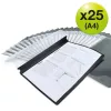 Rapesco ECO A4 dokumentų segtuvas su 2 skylių segtuku, juodas (25 vnt. pakuotė) - 1815