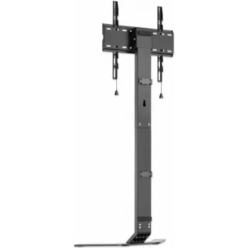 MANHATTAN Ultra Slim TV stovas 32 inch-70 inch ekranams iki 40 kg, pakreipimas -10° iki 3°, reguliuojamas aukštis, telpa už TV spintelės, juodas/baltas (462044)