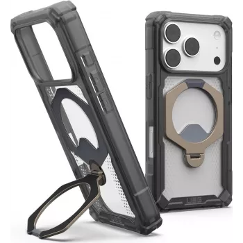 UAG Urban Armor Gear Plasma XTE 360 MagSafe dėklas su atlenkiama kojelė Apple iPhone 18 Pro/17 Pro - Ash (Permatomas pilkas) 114573113136