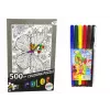 LEAN TOYS Dėlionė spalvinimui 500 elementų Drugelis