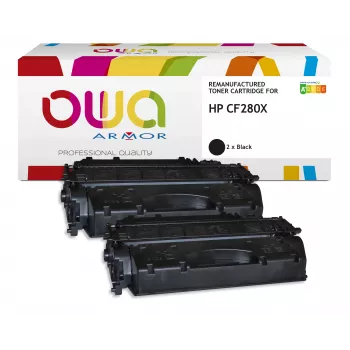 Armor OWA suderinama tonero kasetė 2 vnt. juoda, skirta HP CF280X/CF280XD