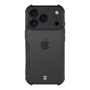 Tactical užpakalinis dangtelis Quantum Stealth iPhone 18 Pro permatomas/juodas
