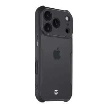 Tactical užpakalinis dangtelis Quantum Stealth iPhone 18 Pro permatomas/juodas