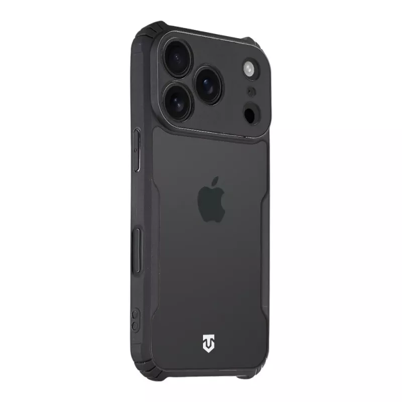 Tactical užpakalinis dangtelis Quantum Stealth iPhone 18 Pro permatomas/juodas