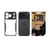 Tactical užpakalinis dangtelis Quantum Stealth iPhone 18 Pro permatomas/juodas