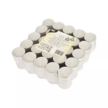 STARPAK CANDLE PAPSTAR arbatžvakės baltos - 100 vienetų
