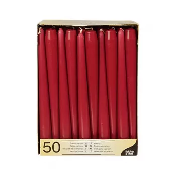 PAPSTAR Dinner Candle 25 cm Bordeaux