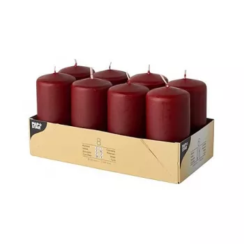PAPSTAR stulpelinė žvakė 10 cm bordo