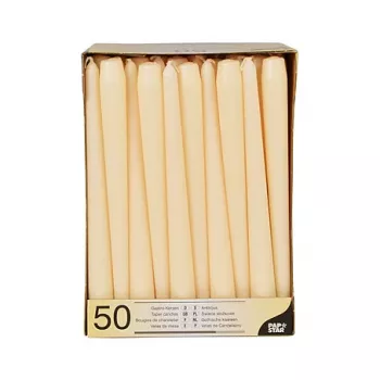 PAPSTAR kūginės žvakės 25 cm šampanės spalvos (4 vnt. pakuotė)