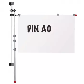 MAUL Plan Holder Rail 132 cm sieninis laikiklis, sidabrinis